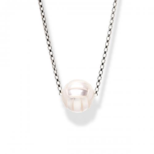 Hand-Carved Pearl Trophy "Volleyball" Pendant